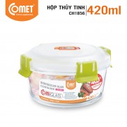 Hộp đựng thực phẩm thuỷ tinh 420ml Comet CH1856 (hộp tròn)